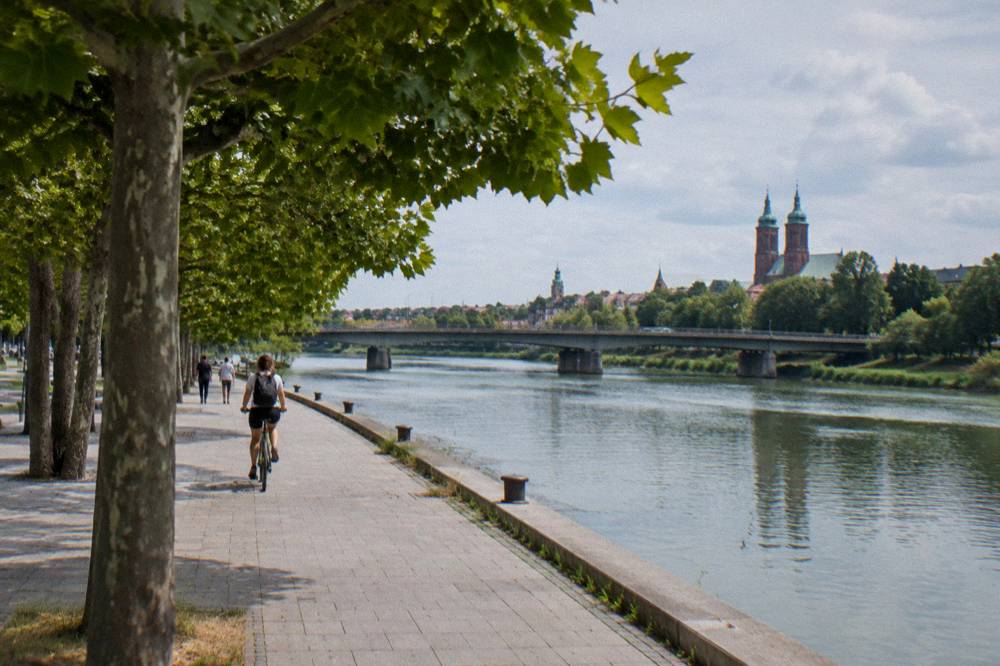 The Warta embankment in Poznan