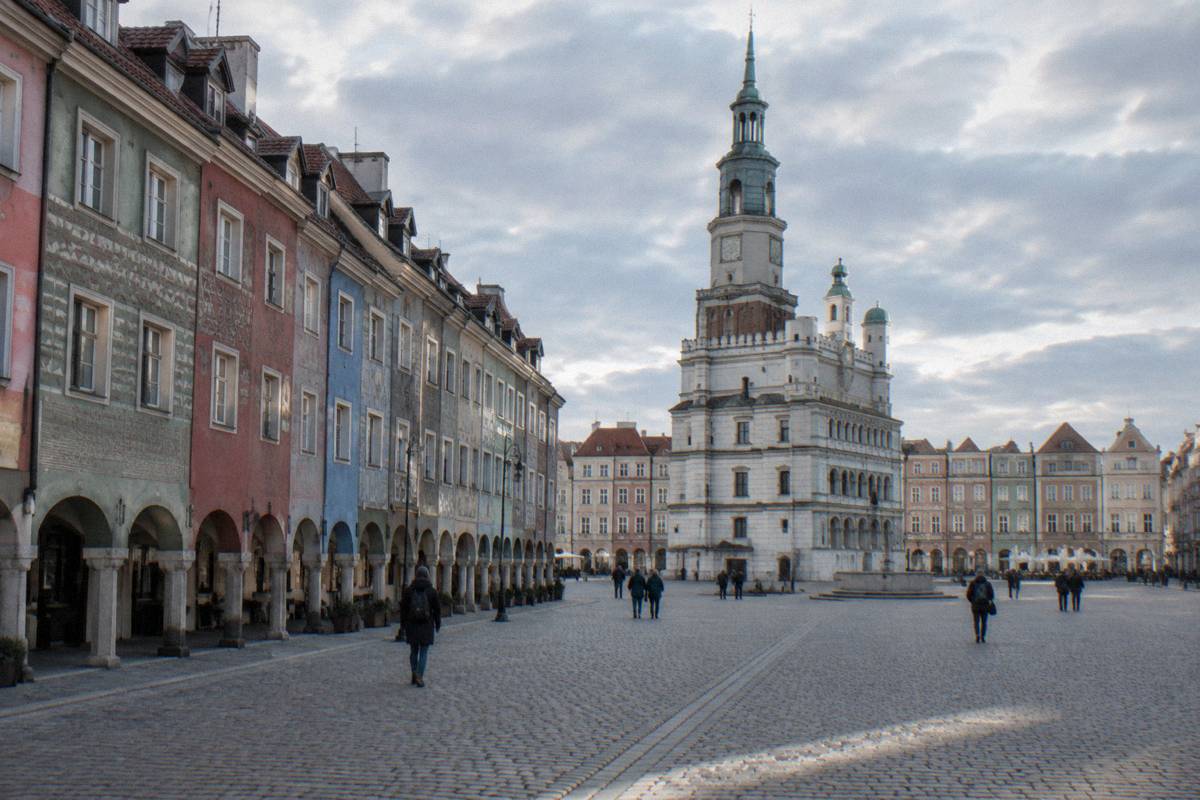Merchant houses on the Poznan Old Market Square